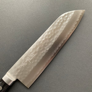 Santoku knife, VG10, damascus and tsuchime finish - Masutani