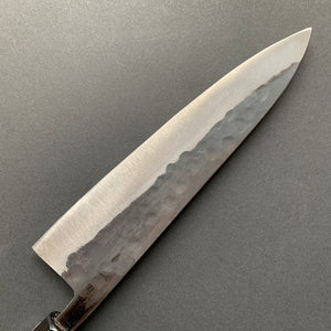 Petty knife, Aogami super with stainless steel cladding, Tsuchime Kurouchi finish, Denka range, Wa handle - Fujiwara