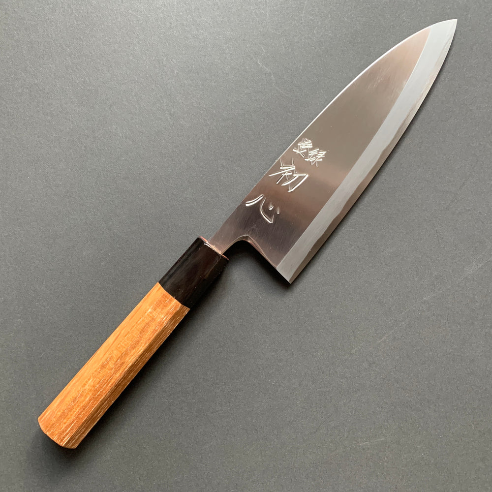 Deba knife, Shirogami 2, polished finish - Hatsukokoro Shirasagi