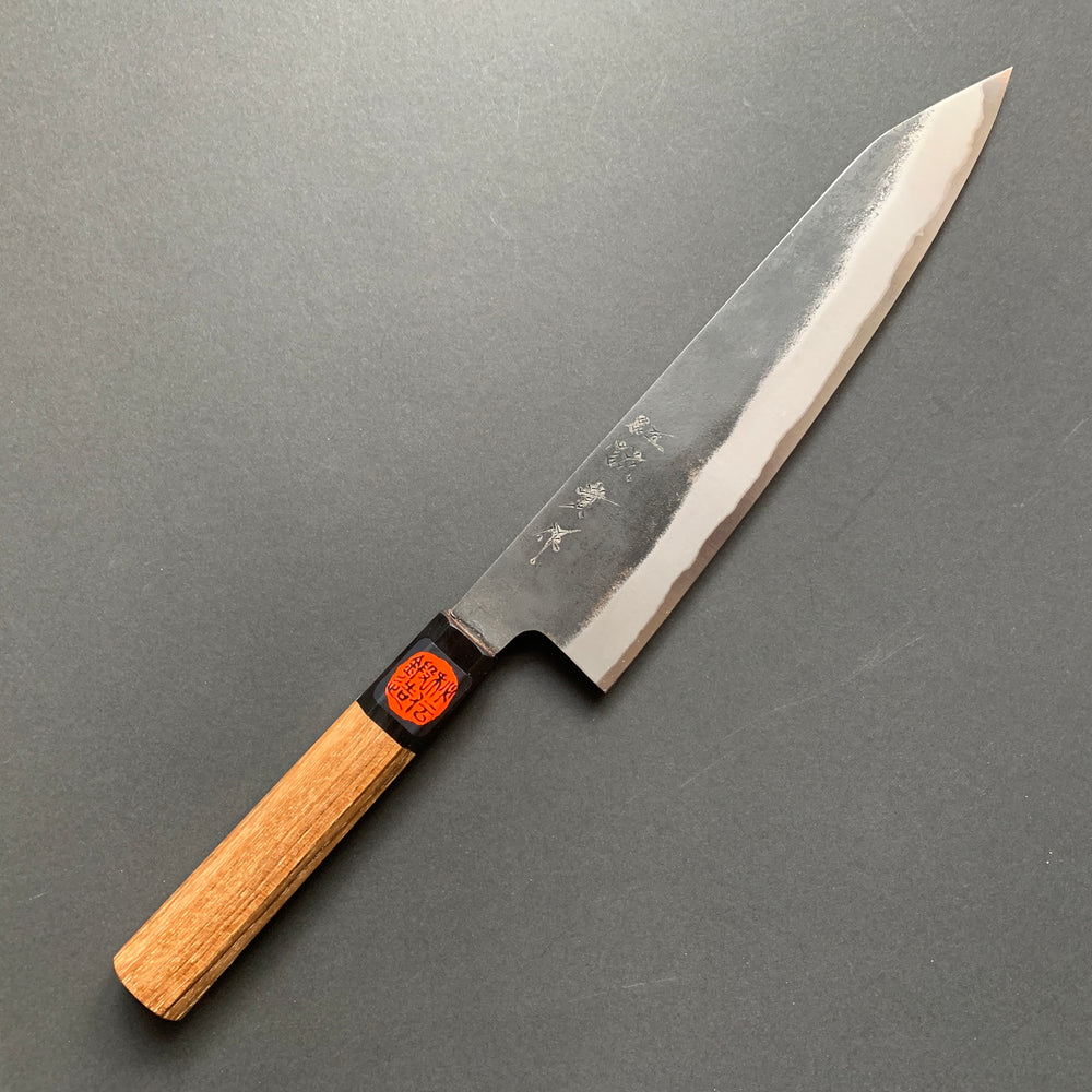 Kiritsuke Gyuto knife, Aogami 2 core, stainless clad, kurouchi finish - Shigeki Tanaka