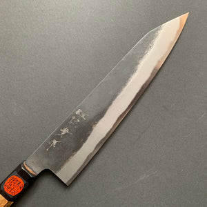 Kiritsuke Gyuto knife, Aogami 2 core, stainless clad, kurouchi finish - Shigeki Tanaka