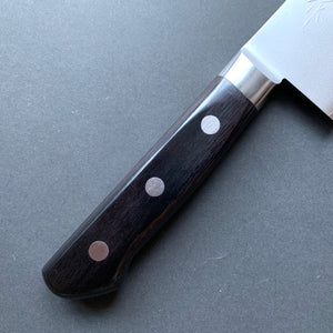 Santoku knife, VG10 stainless steel, Kasumi finish, Western style black handle - Miki Hamono