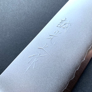 Santoku knife, VG10 stainless steel, Kasumi finish, Western style black handle - Miki Hamono