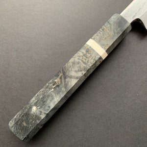 Yanagiba knife, Aogami 1 with iron cladding, Damascus finish - Nakagawa Hamono