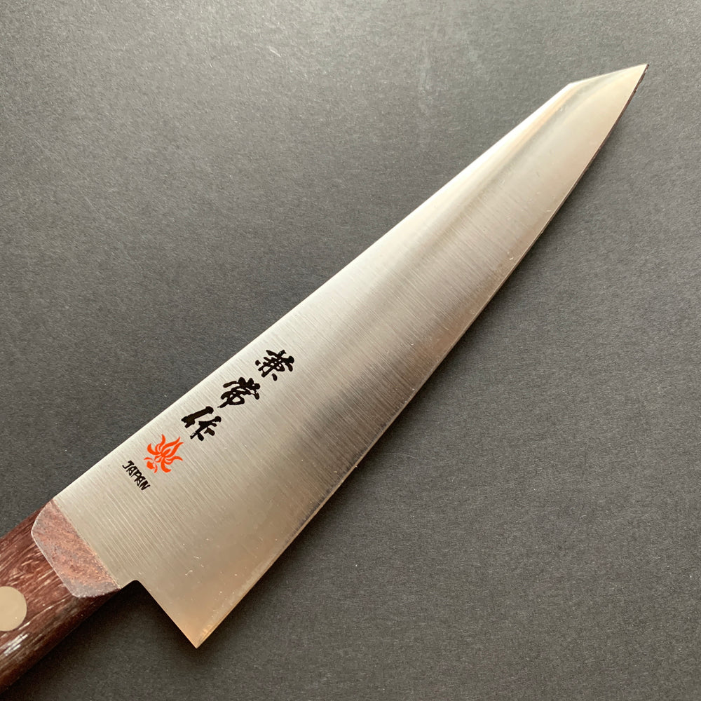 Single bevel Honesuki knife, SKD12 tool steel, polished finish - Kanetsune