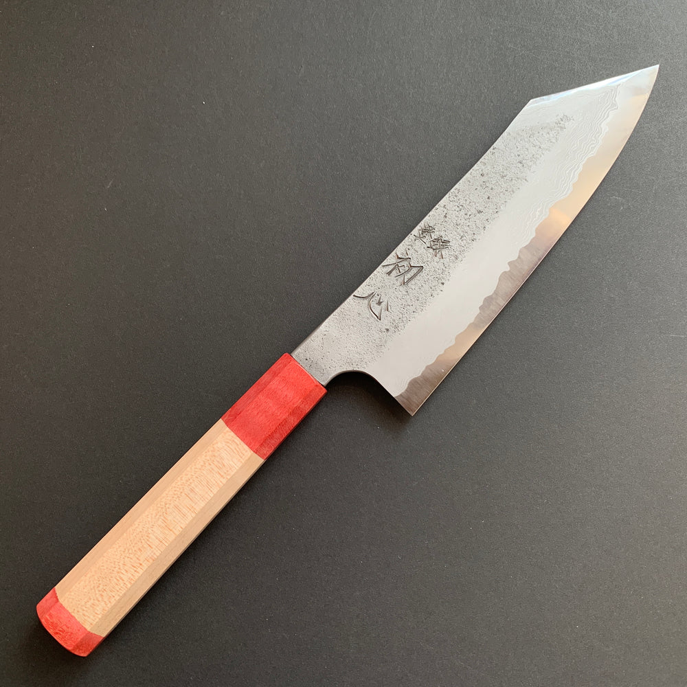 Bunka knife, Aogami 2 Carbon Steel with soft Iron cladding, Nashiji Damascus finish - Nigara