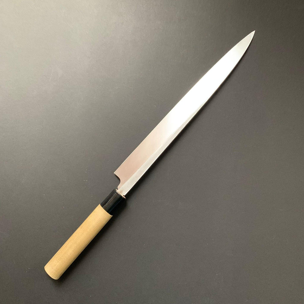 Yanagiba Knife, Stamped Shirogami 2 Carbon Steel, Iron Clad, Polished Finish - Ittetsu - Kitchen Provisions