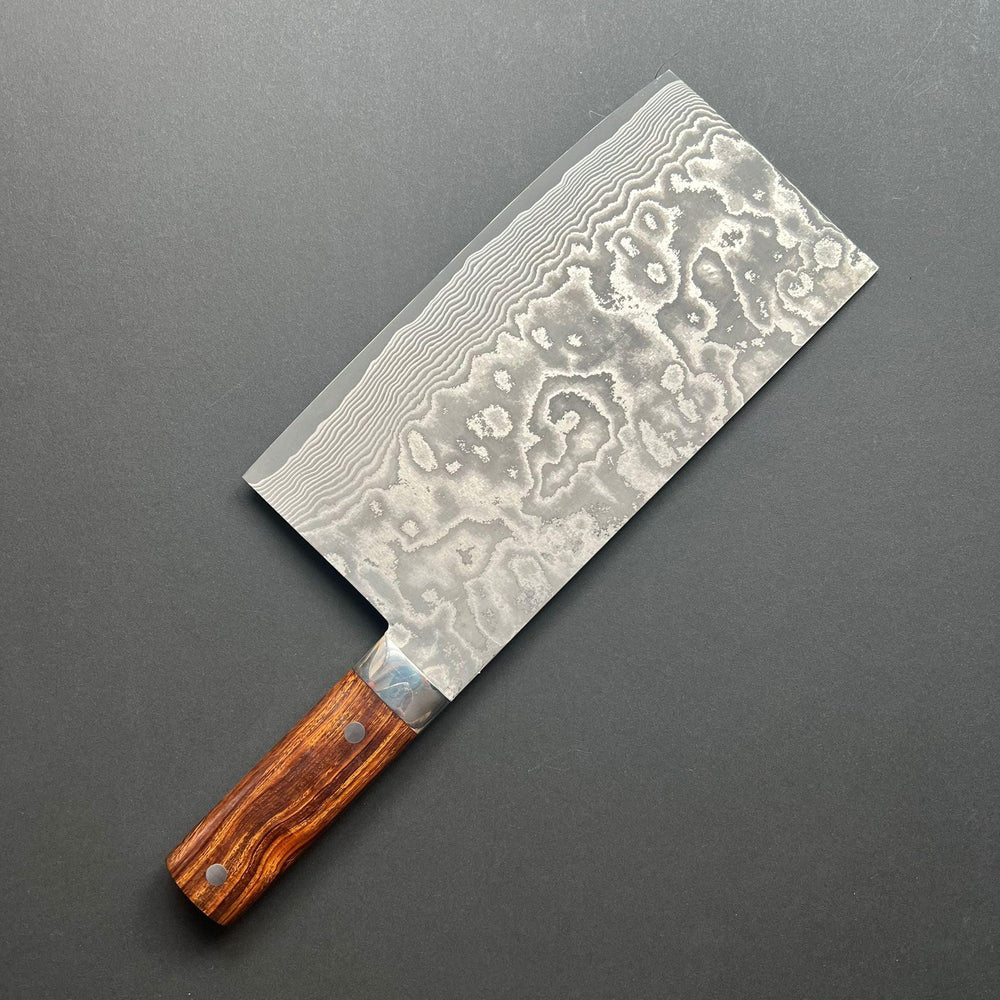 Chinese Cleaver, VG10 stainless steel, Damascus finish, Iron wood handle - Saji - Kitchen Provisions