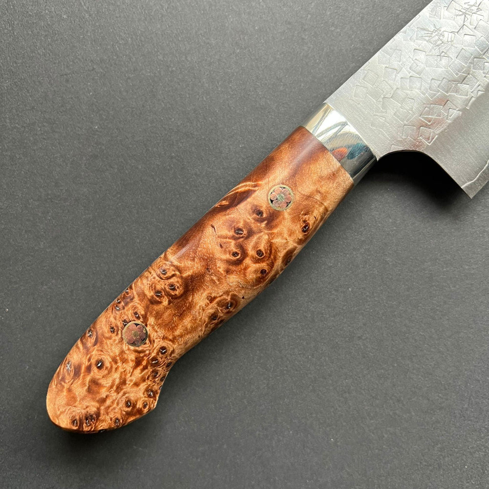 Gyuto knife, SG2 Powder Steel, Western style Maple wood handle, Tsuchime finish - Kato - Kitchen Provisions