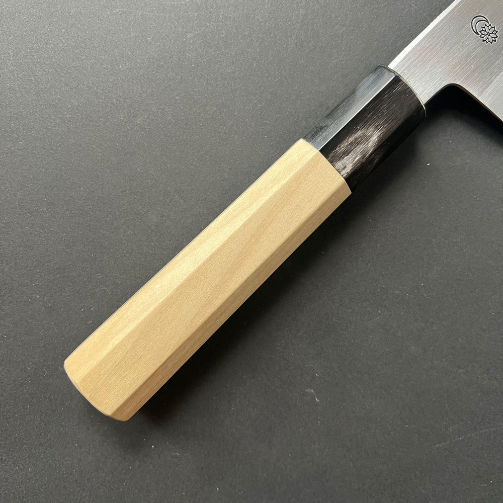 Gyuto Knife, Shirogami 2 with iron cladding, Kasumi finish, Kikuzuki Kasumi range - Sakai Kikumori - Kitchen Provisions