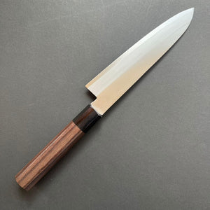 Gyuto knife, Aogami Super carbon steel core with stainless steel cladding, Polished finish - Miki Hamono - Kitchen Provisions
