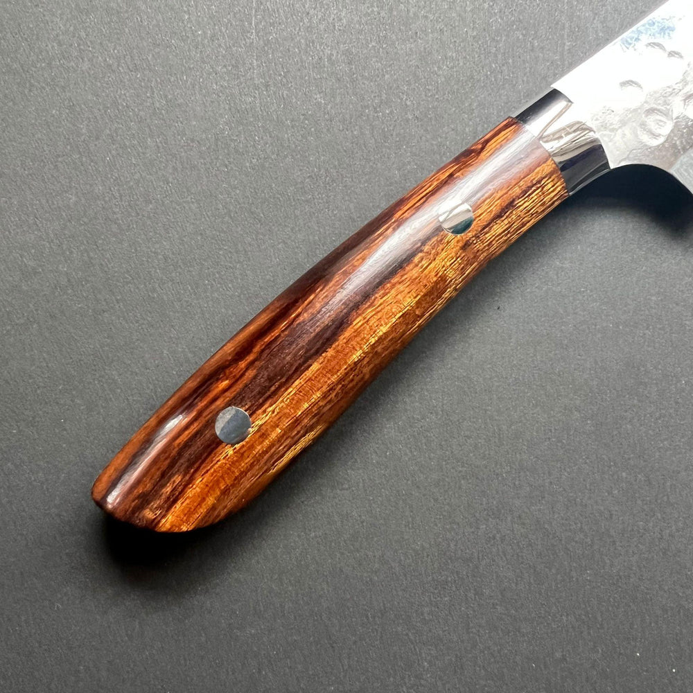 Sujihiki knife, SRS13 stainless steel, Tsuchime finish, western ironwood handle - Saji - Kitchen Provisions