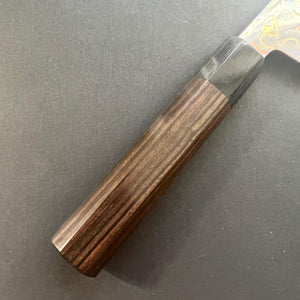 Santoku knife, Aogami 2, Stainless Steel clad, Coloured damascus finish - Tsukasa Hinoura - Kitchen Provisions