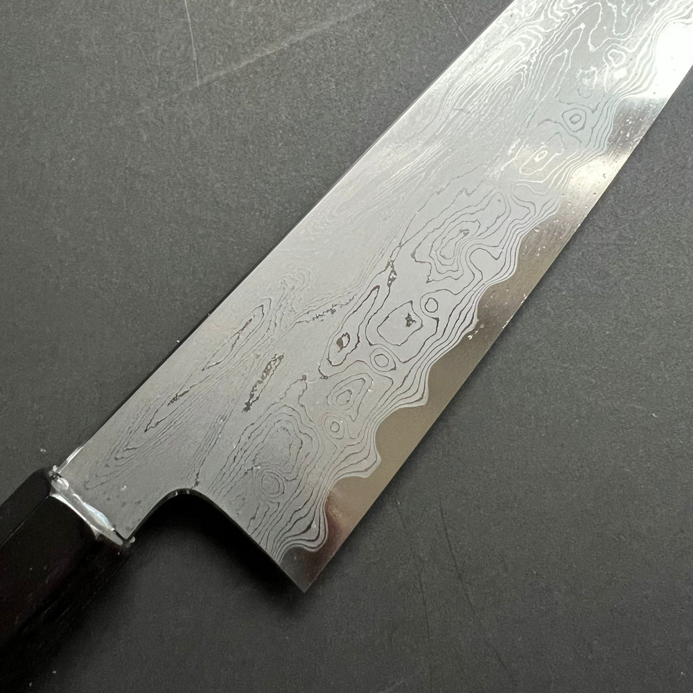 Gyuto knife, Aogami 1 with iron cladding, Damascus finish - Nakagawa Hamono x Naohito Myojin