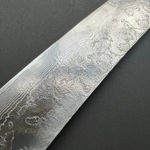 Sakimaru Sujihiki knife, SG2 powder steel with stainless steel cladding, Damascus finish - Saji