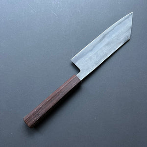 Tsubaki Kiritsuke knife, Aogami 2 Carbon steel with Watetsu cladding, Etched finish, honwarikomi construction - Miyazaki