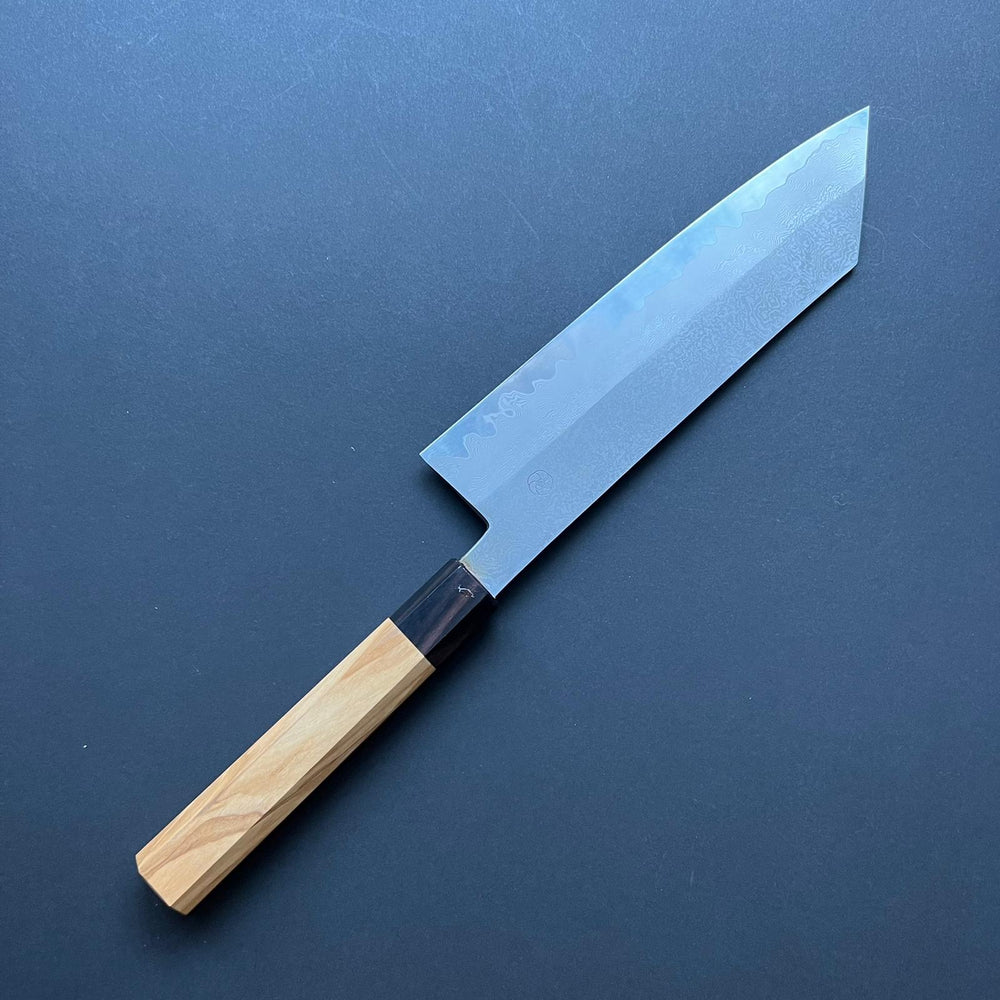 Tsubaki Kiritsuke knife, Ginsan stainless steel, Damascus finish, honwarikomi construction - Miyazaki