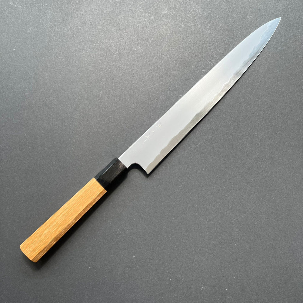 Sujihiki Knife, Aogami 2 with Iron cladding, Kasumi finish - Tetsujin Hamono
