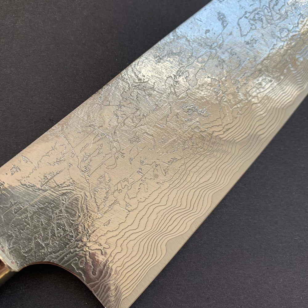 Gyuto knife, SG2 powder steel, Damascus and Tsuchime finish, Acrylic handle - Saji - Kitchen Provisions