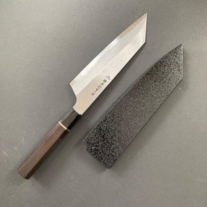 Kengata santoku knife, Aogami 2, iron clad, polished finish - Sakai Takayuki - Kitchen Provisions