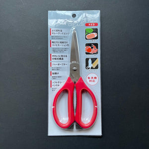 Japanese kitchen scissors - TKG, red handles, stainless steel - Kitchen Provisions