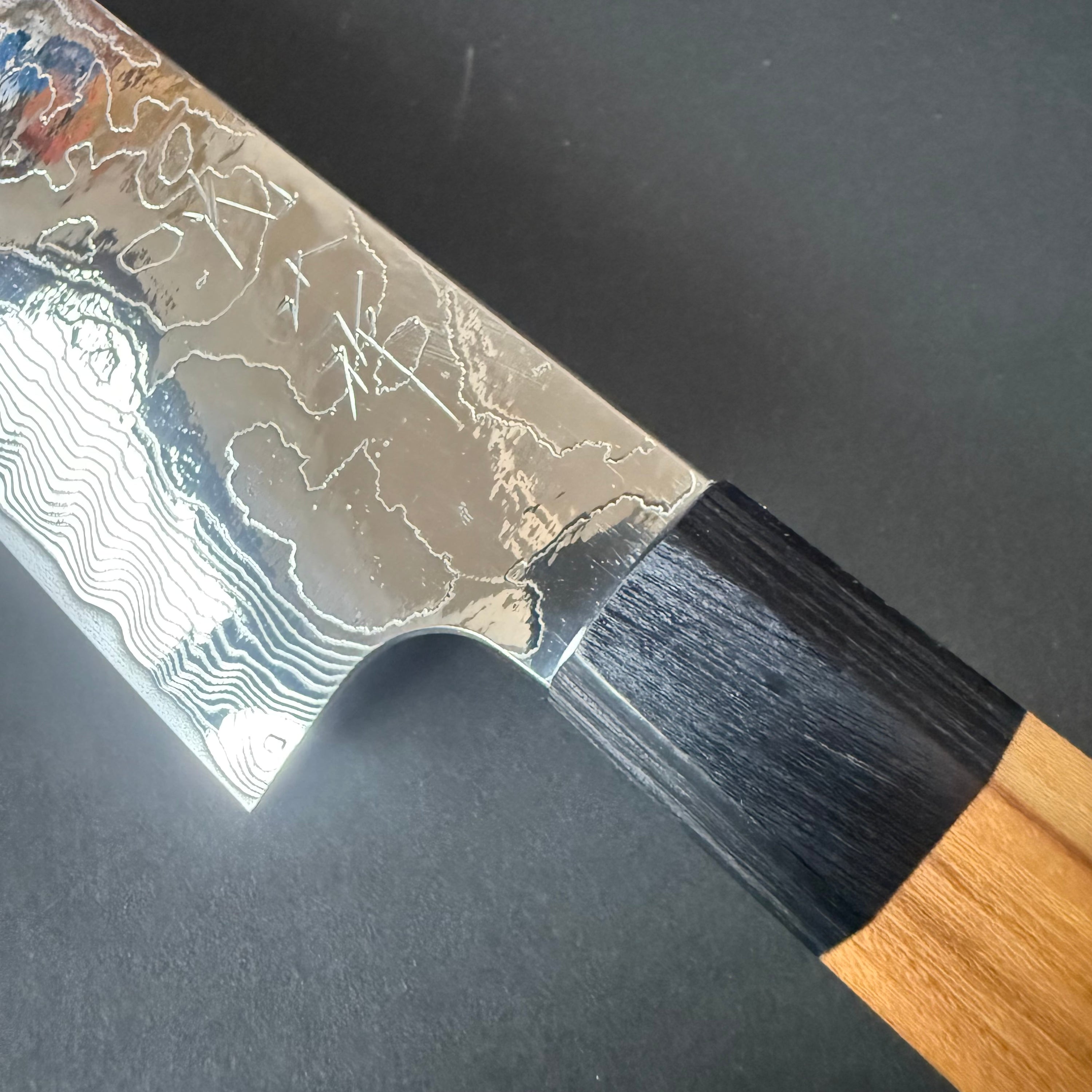 Santoku knife, VG10 stainless steel, damascus finish - Katayama Yuta