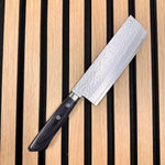Tall nakiri knife, VG10, Damascus and Tsuchime finish - Masutani
