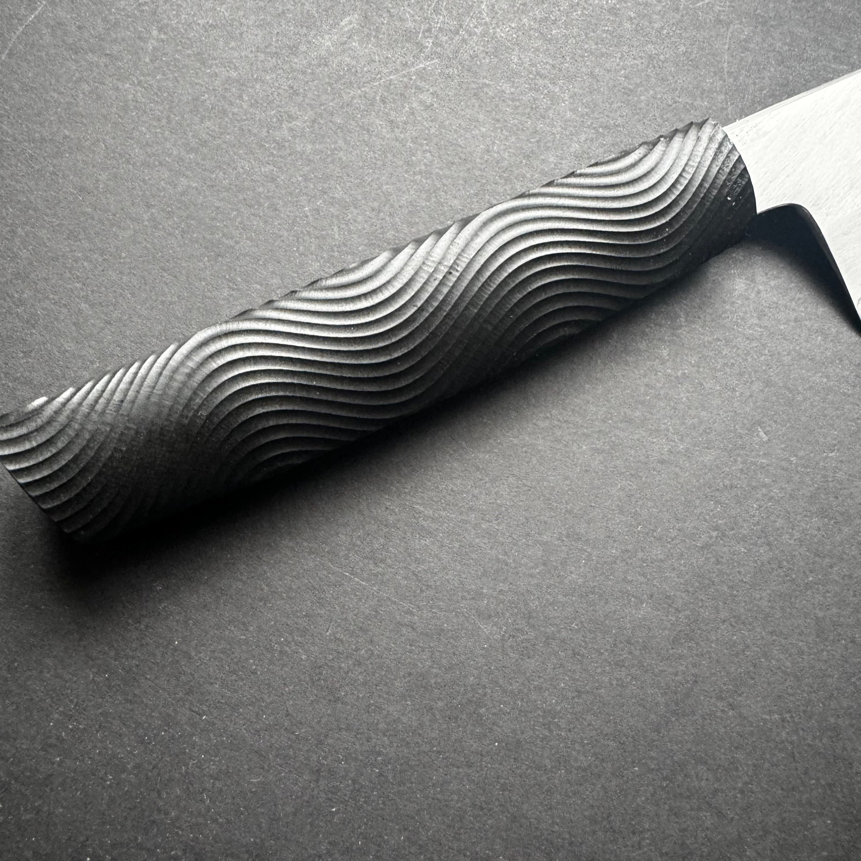 Gyuto knife, Ginsan stainless steel, polished finish, wave design handle - Nakagawa Hamono