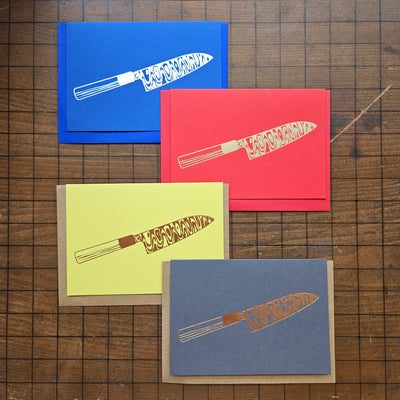Knife gift cards for vouchers - designed by Takako Copeland for Kitchen Provisions