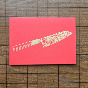 Knife greetings cards - designed by Takako Copeland for Kitchen Provisions