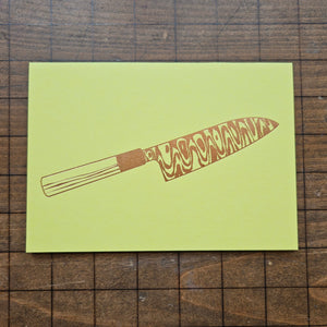 Knife greetings cards - designed by Takako Copeland for Kitchen Provisions