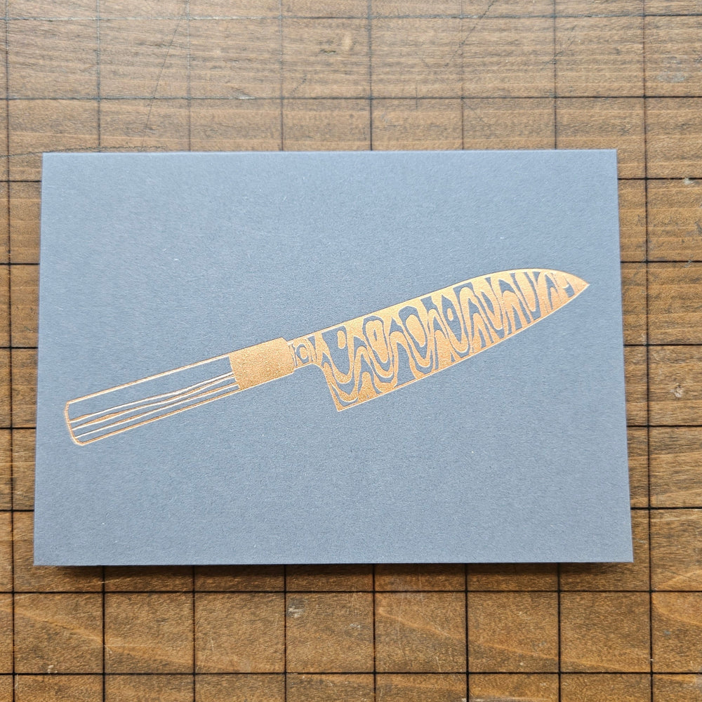 Knife greetings cards - designed by Takako Copeland for Kitchen Provisions