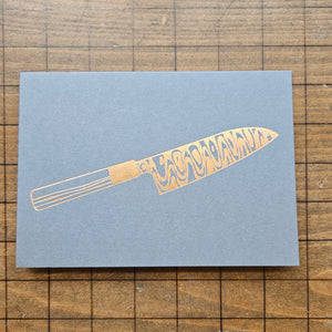 Knife greetings cards - designed by Takako Copeland for Kitchen Provisions