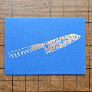 Knife greetings cards - designed by Takako Copeland for Kitchen Provisions