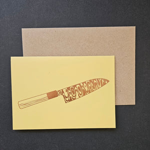 Knife greetings cards - designed by Takako Copeland for Kitchen Provisions