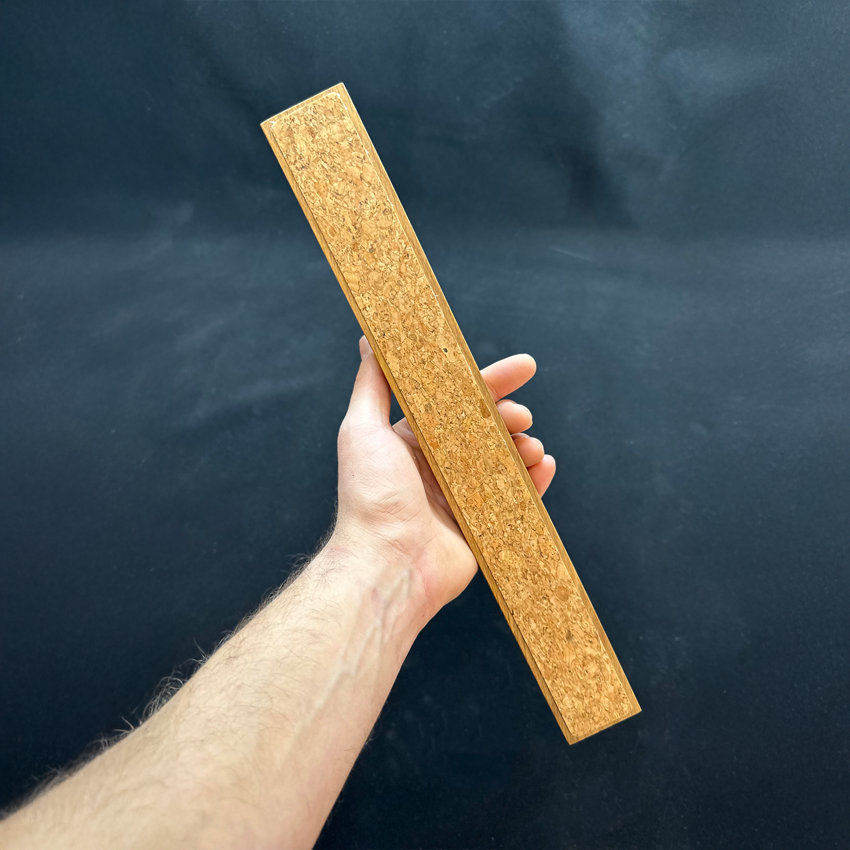 Magnetic knife rack - wood and cork - medium