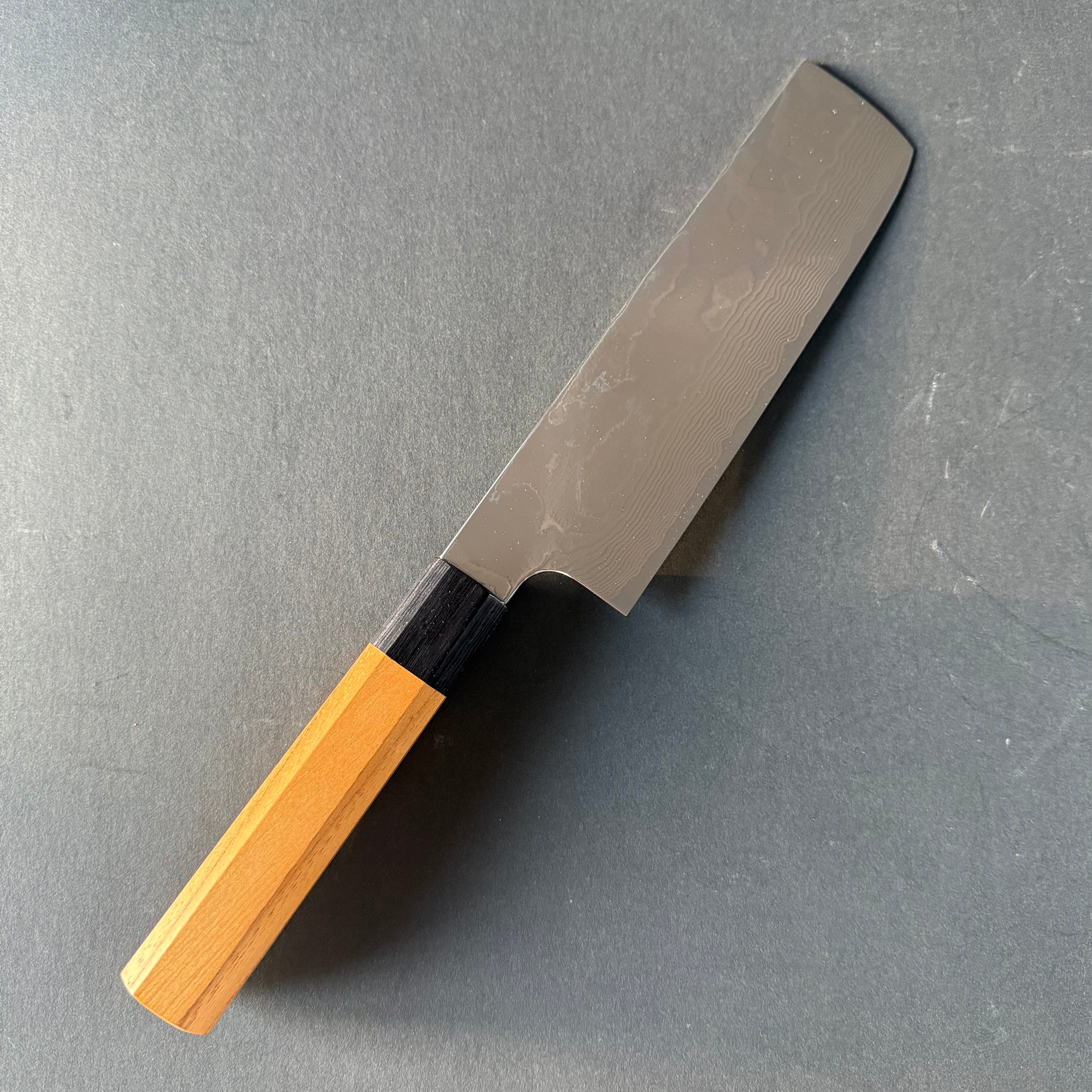 Nakiri knife, VG10 stainless steel, damascus finish - Katayama Yuta