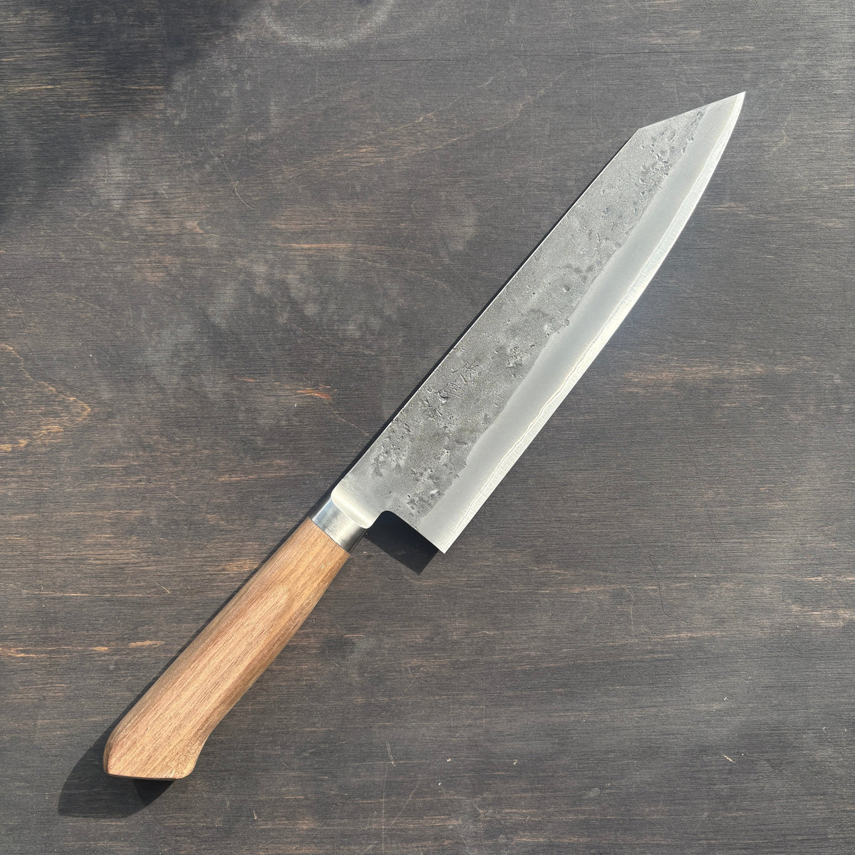 Kiritsuke knife, Aogami 2 core with stainless steel cladding, nashiji finish - Tadafusa