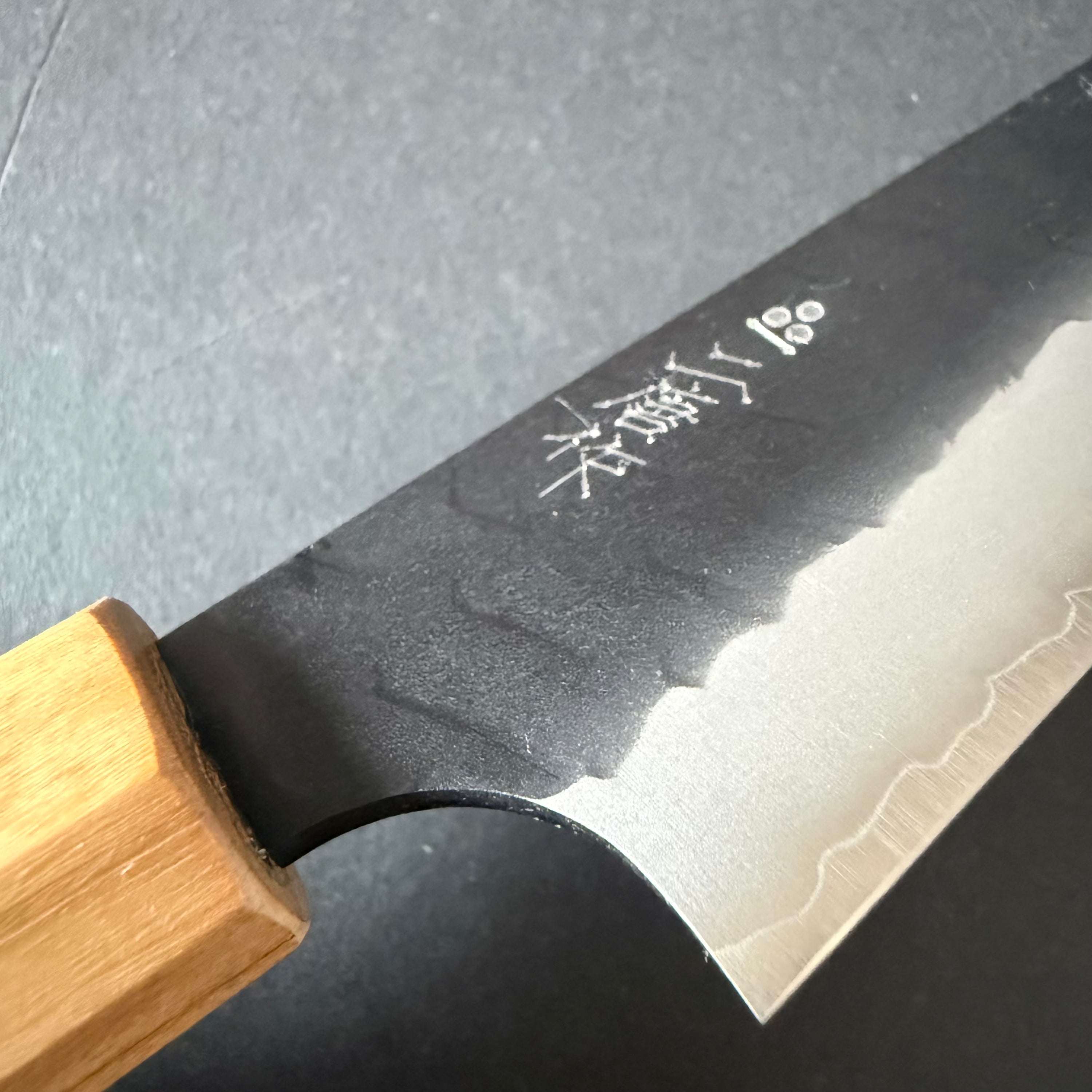 Petty knife, SG2 powder steel, Kurouchi and Tsuchime finish - Nigara