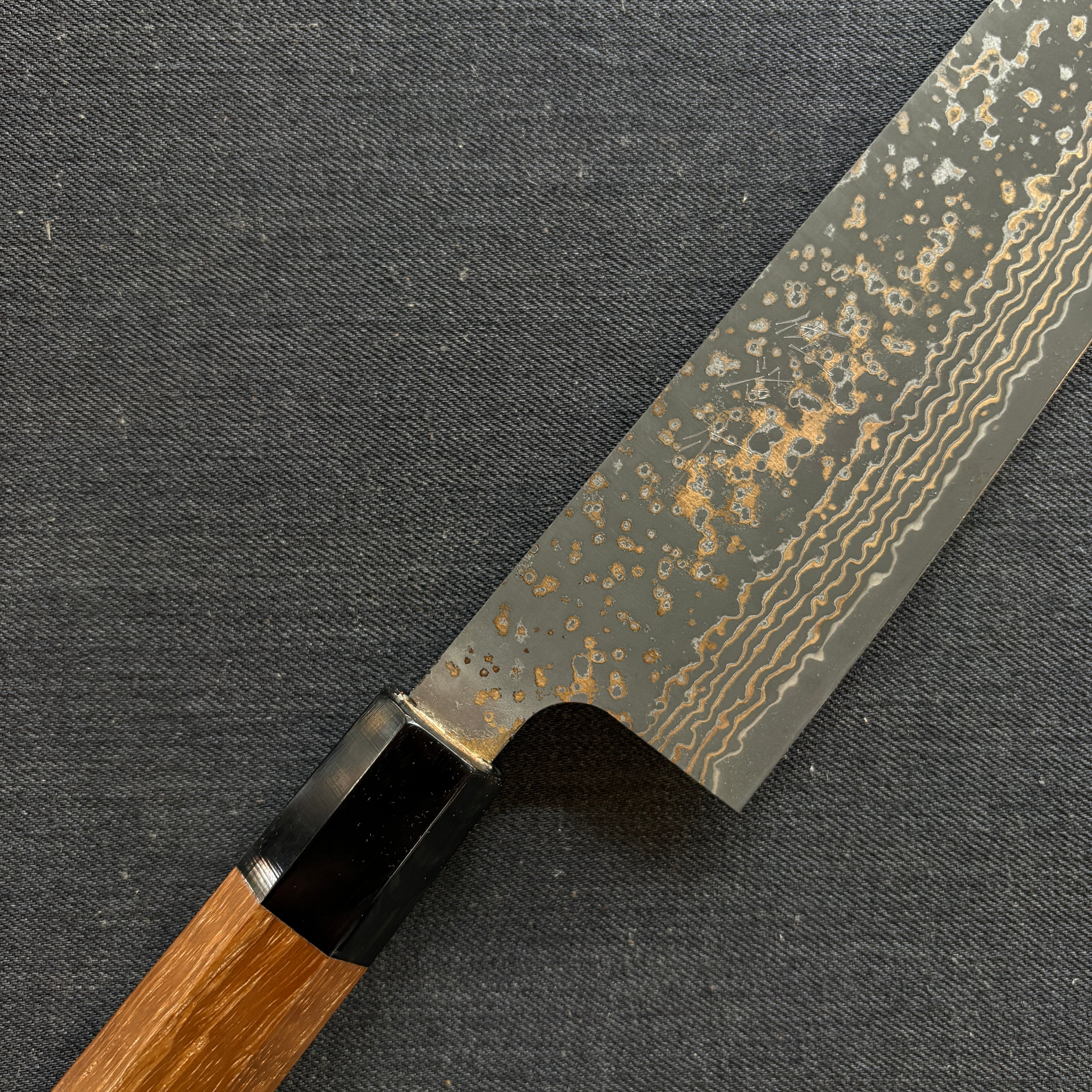 Gyuto knife, VG10 Stainless Steel, Coloured Damascus finish - Saji