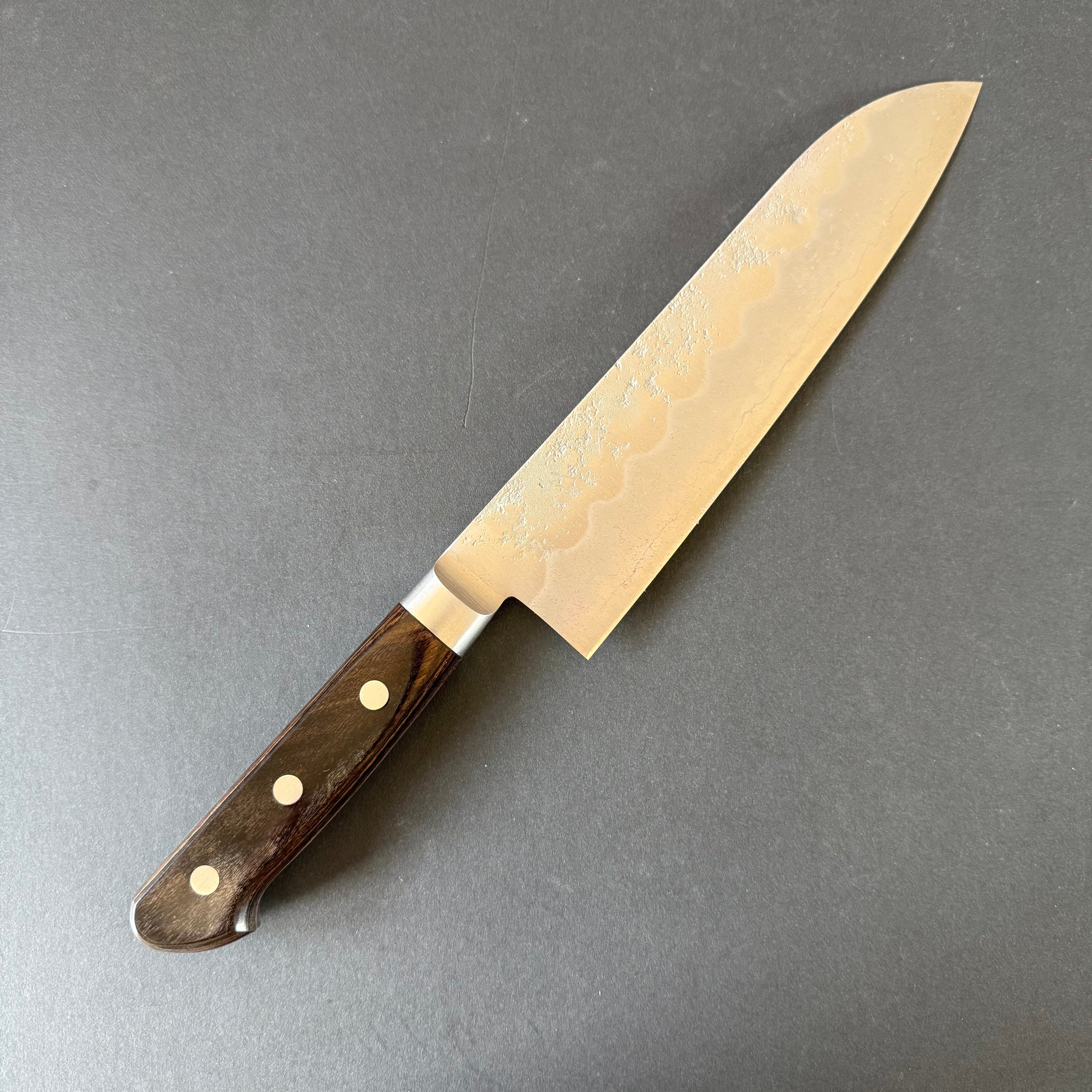 Santoku knife, Ginsan stainless steel, nashiji finish - Ohishi