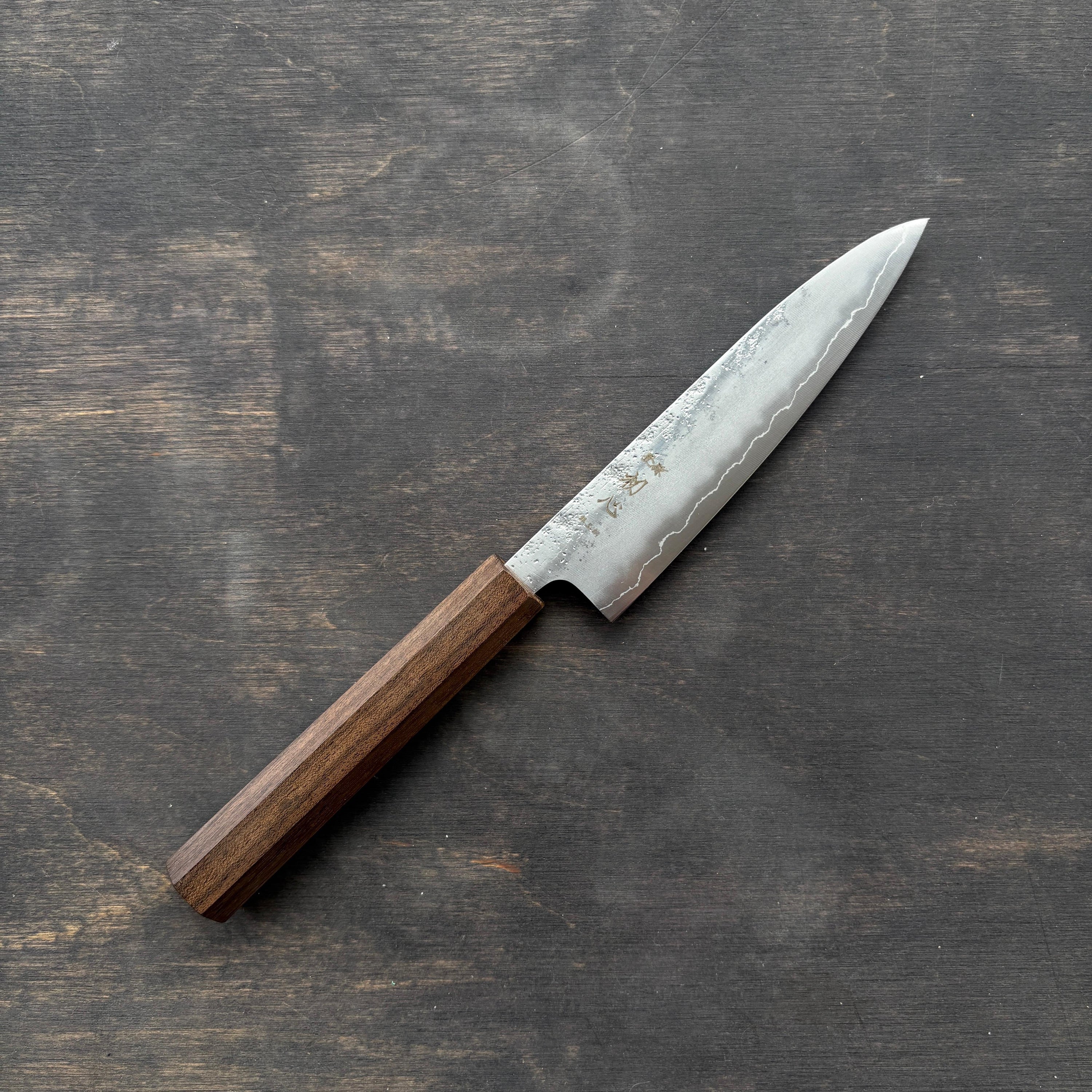 Petty knife, Ginsan stainless steel, Nashiji finish, Ginrei range - Hatsukokoro