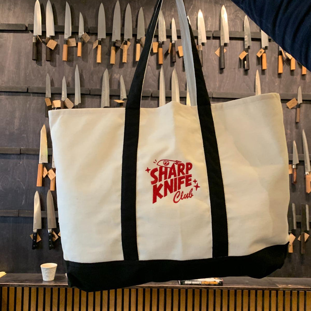 Kitchen Provisions Merch - the SHARP KNIFE CLUB tote