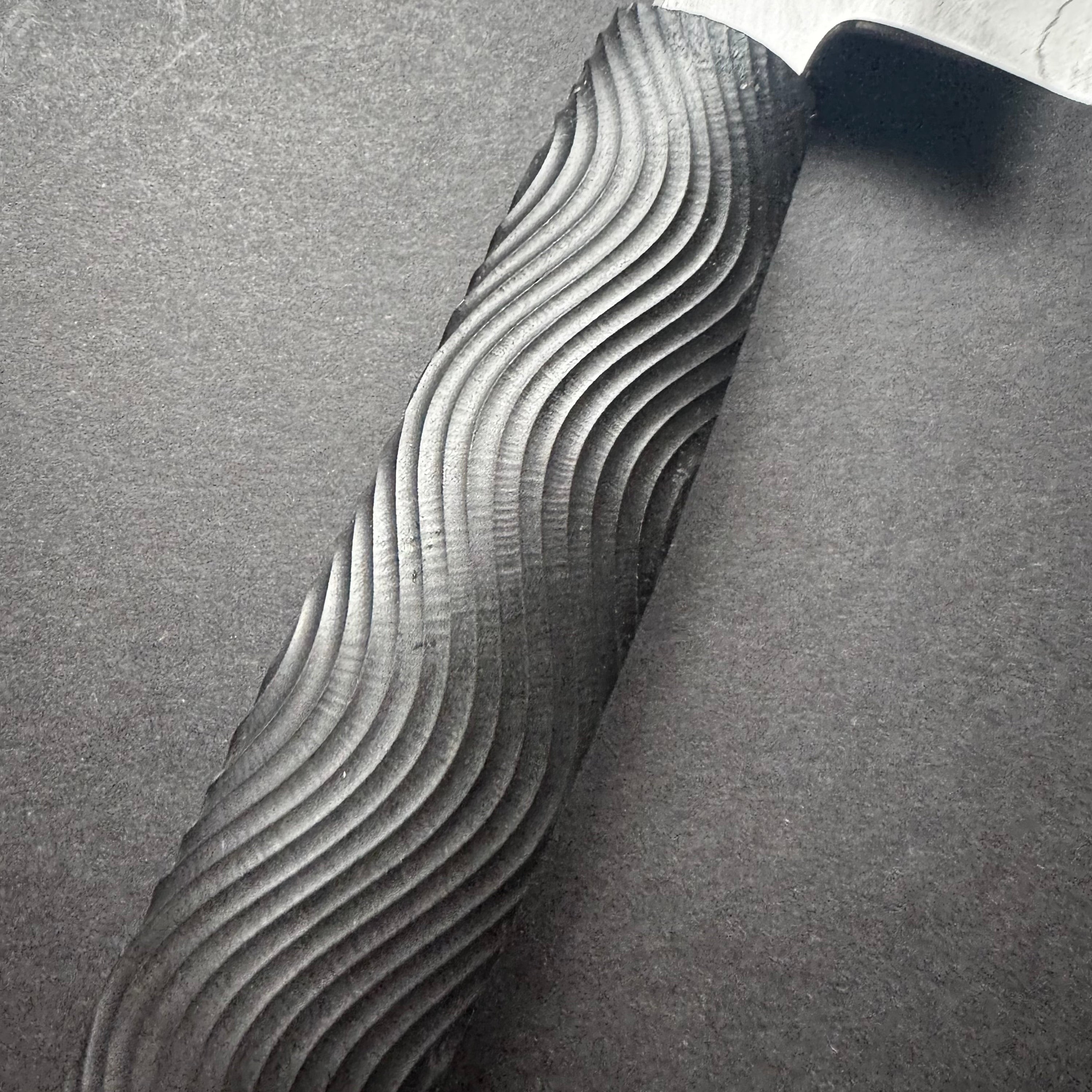 Gyuto knife, Ginsan stainless steel, polished finish, wave design handle - Nakagawa Hamono