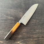Santoku knife, Aus10 Stainless Steel, Nawame Damascus Tsuchime finish - Tsunehisa