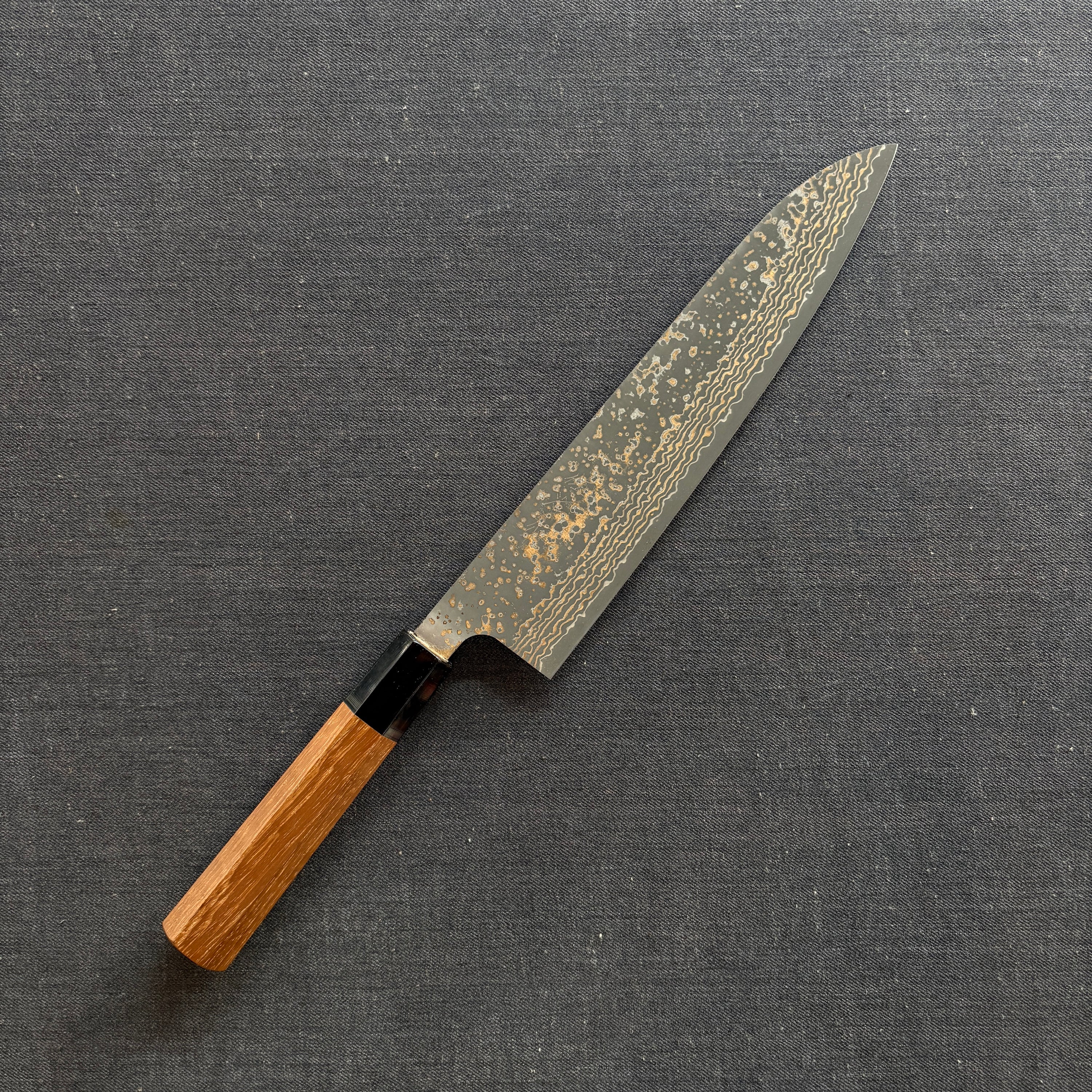 Gyuto knife, VG10 Stainless Steel, Coloured Damascus finish - Saji