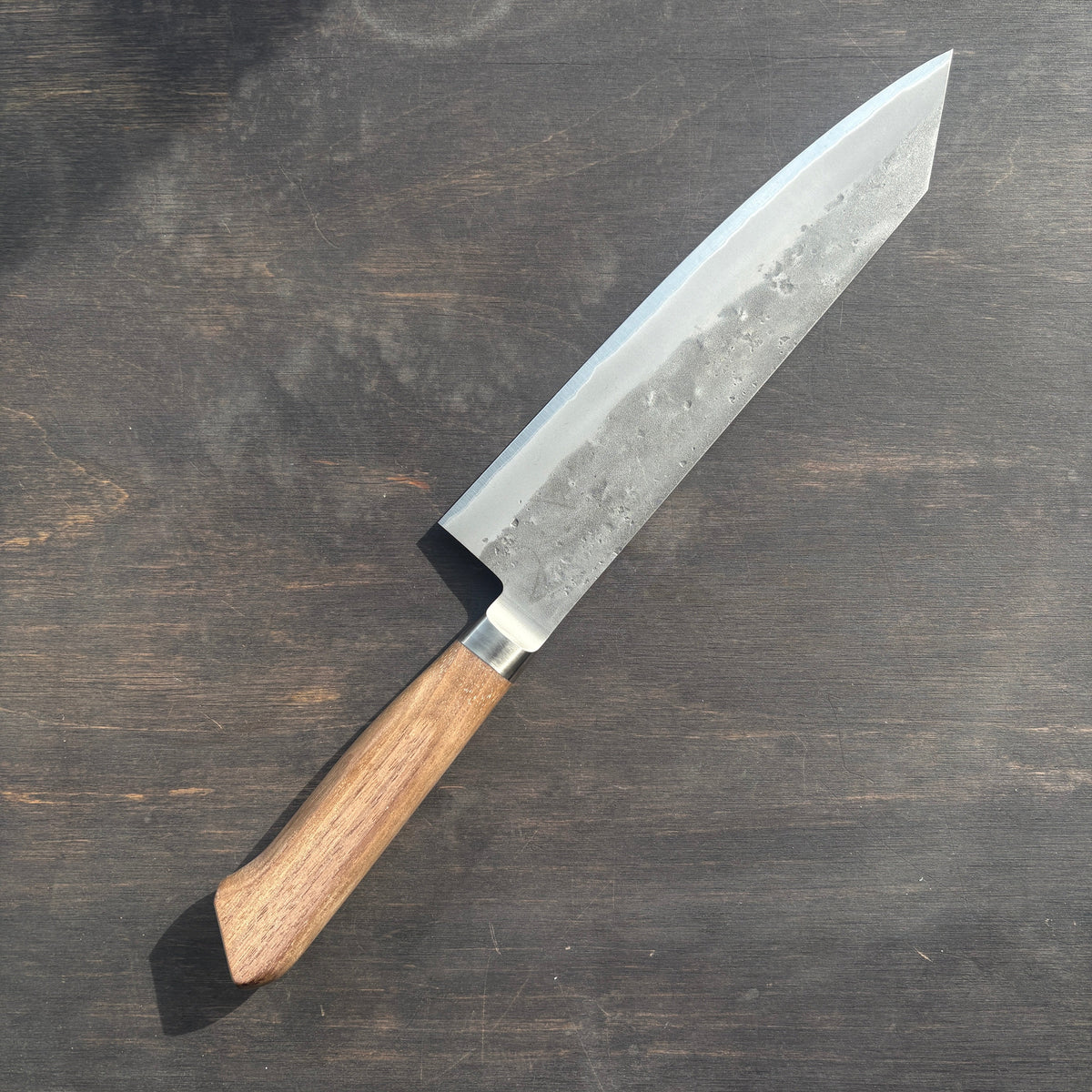 Kiritsuke knife, Aogami 2 core with stainless steel cladding, nashiji finish - Tadafusa