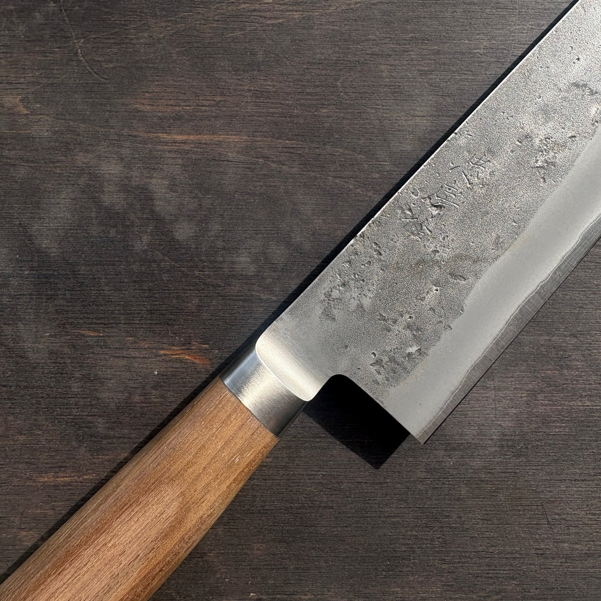 Kiritsuke knife, Aogami 2 core with stainless steel cladding, nashiji finish - Tadafusa