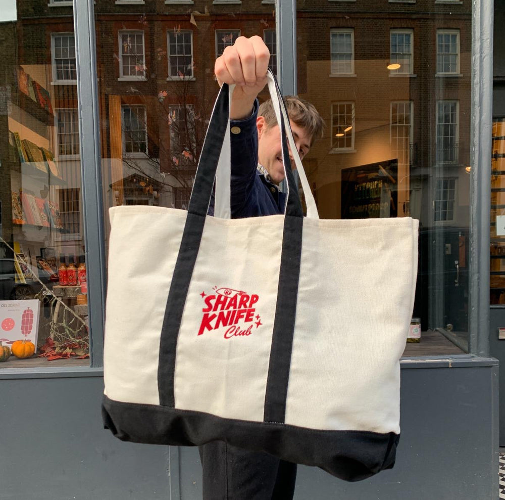 Kitchen Provisions Merch - the SHARP KNIFE CLUB tote