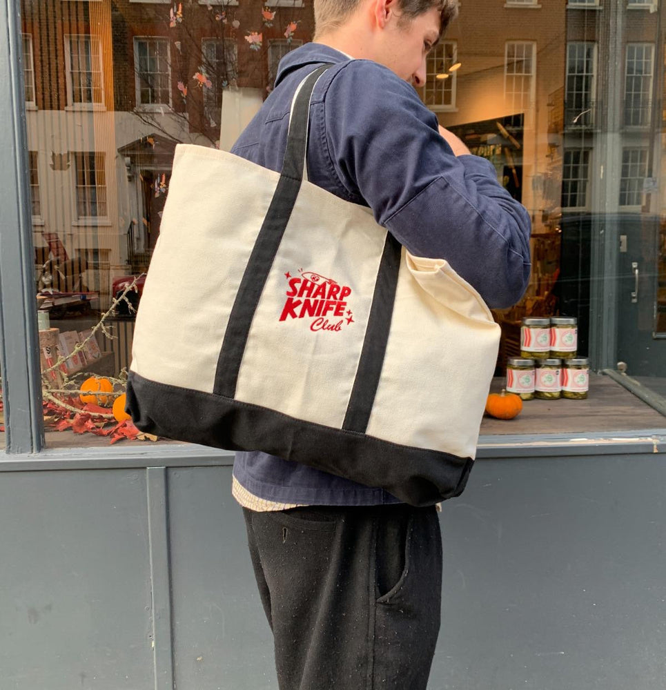 Kitchen Provisions Merch - the SHARP KNIFE CLUB tote